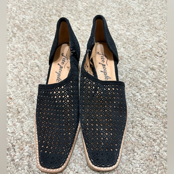 Free People Black Suede Pandora D’orsay 37 - Picture 3 of 6